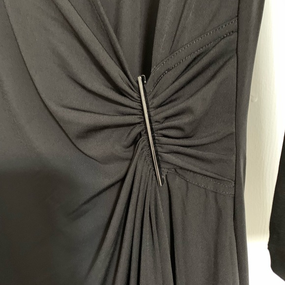 Black Wrap Style Dress, super sexy & flattering Size Medium, New With Tag - Picture 4 of 9